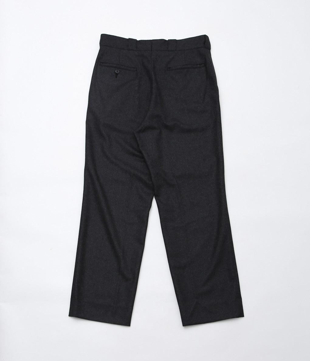 COMOLI ''Wool Flannel Pants'' (CHARCOAL)