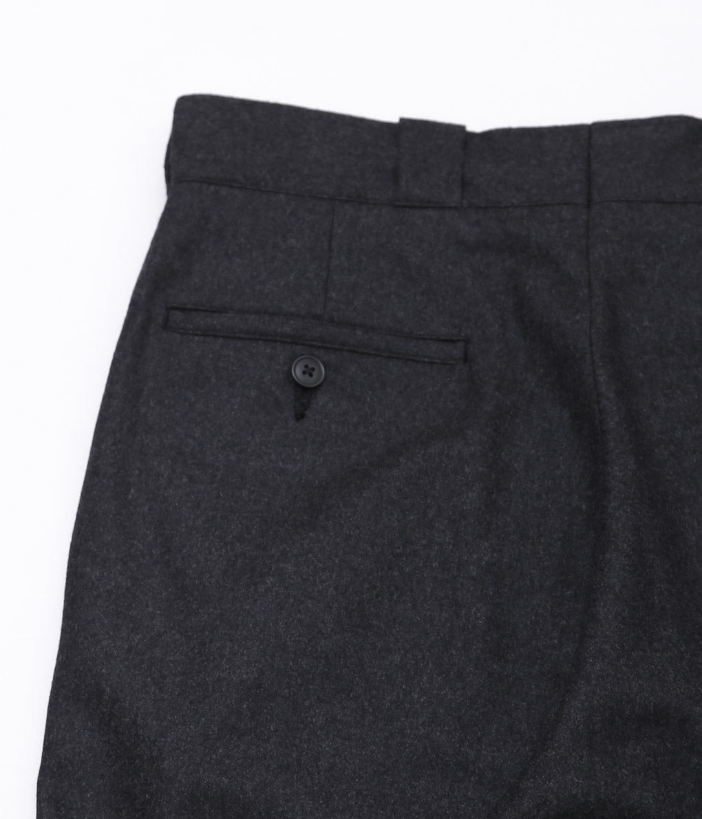 COMOLI ''Wool Flannel Pants'' (CHARCOAL)