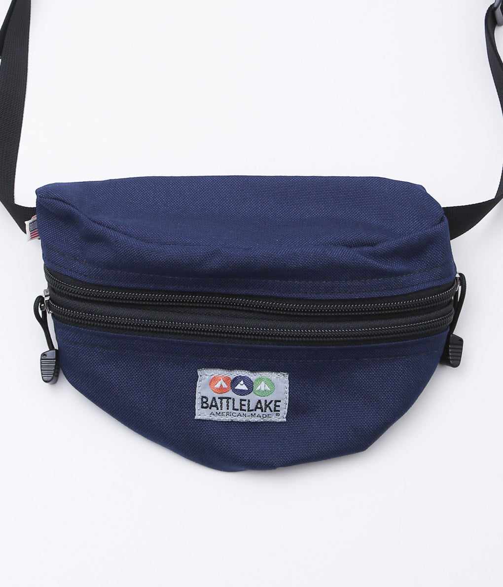 BATTLE LAKE ''WAIST POUCH DOUBLE ZIPPER'' (NAVY)