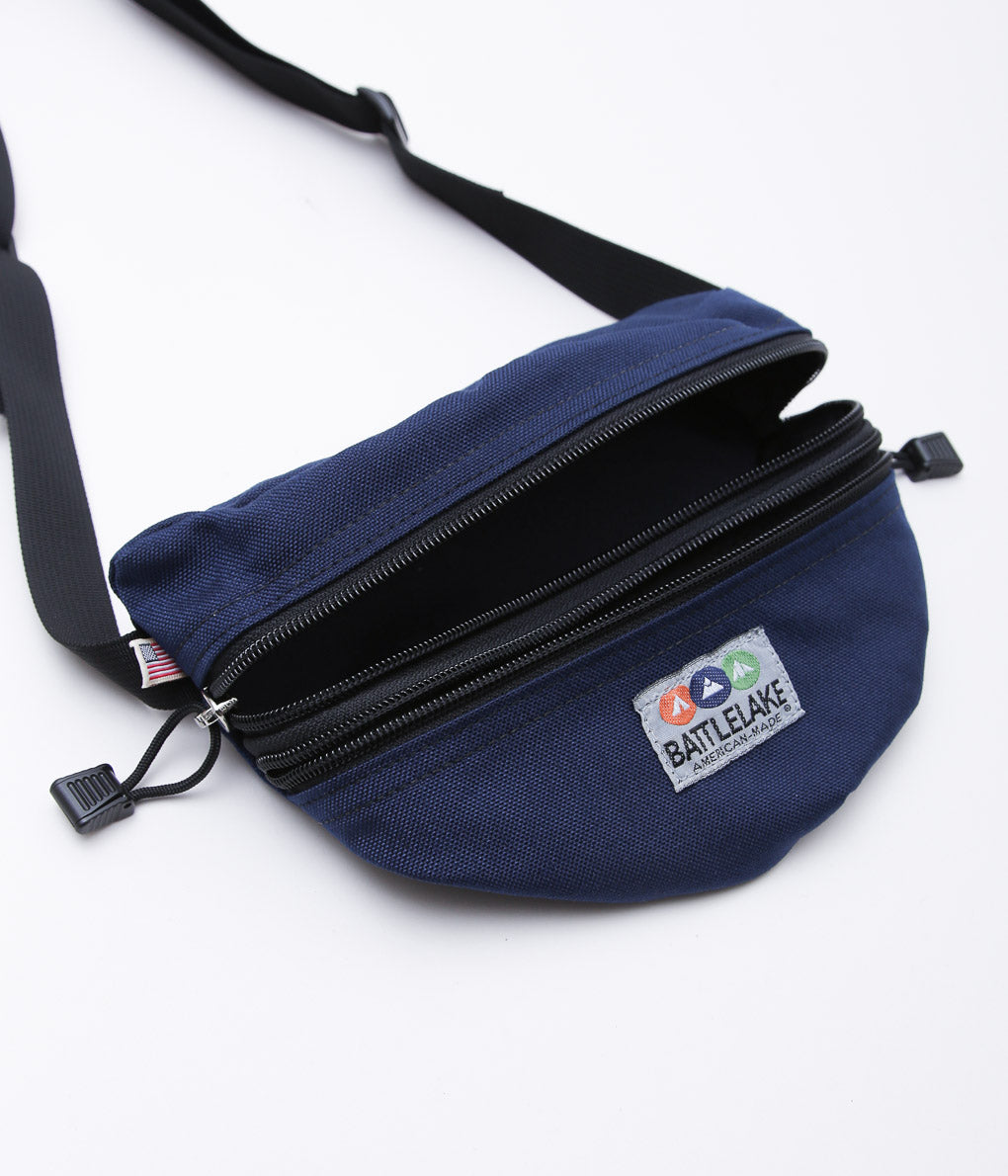 BATTLE LAKE ''WAIST POUCH DOUBLE ZIPPER'' (NAVY)