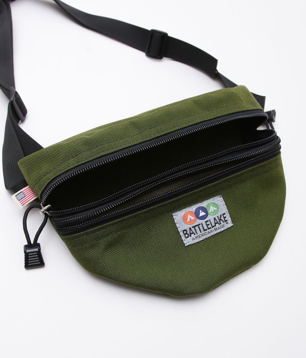 BATTLE LAKE ''WAIST POUCH DOUBLE ZIPPER'' (OLIVE)