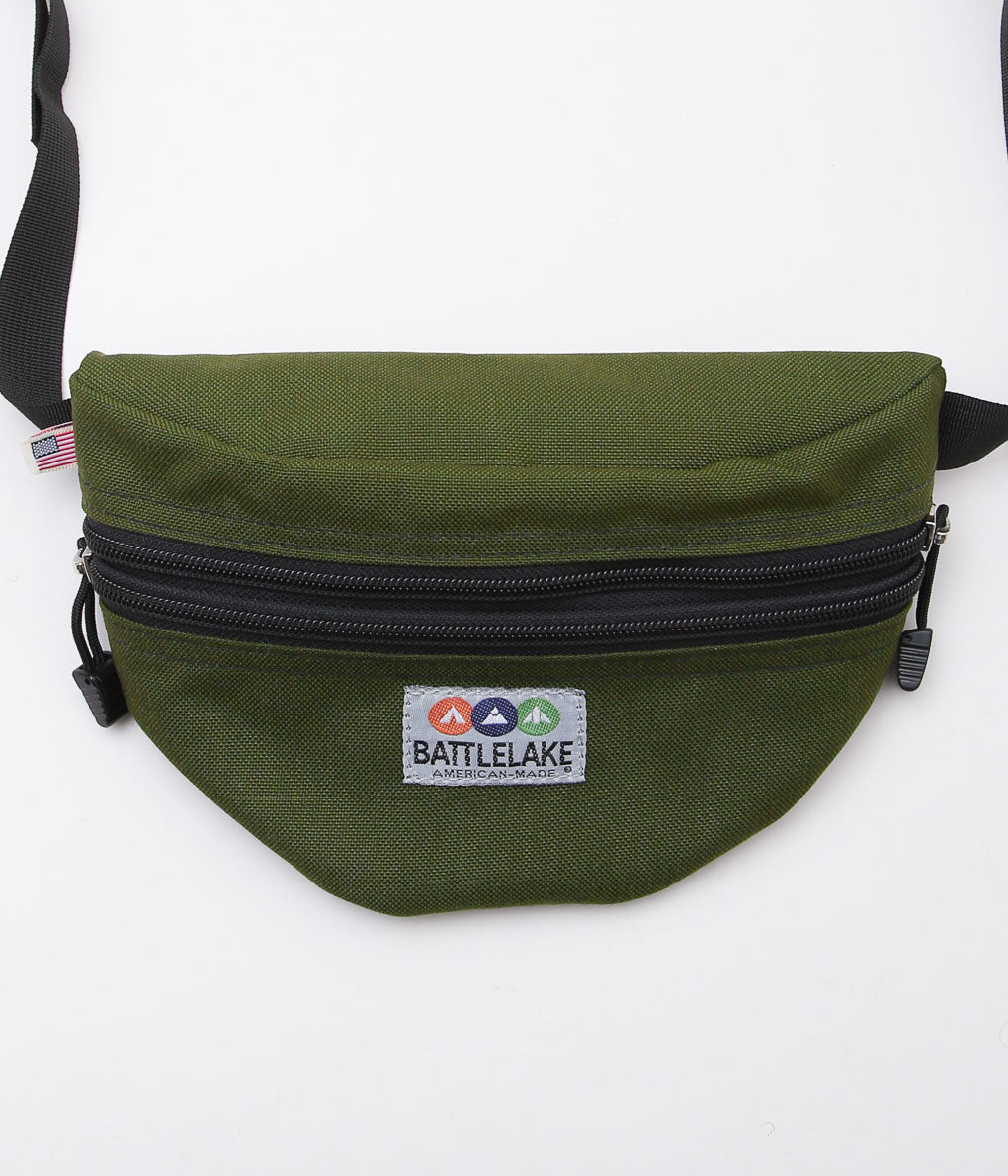 BATTLE LAKE ''WAIST POUCH DOUBLE ZIPPER'' (OLIVE)