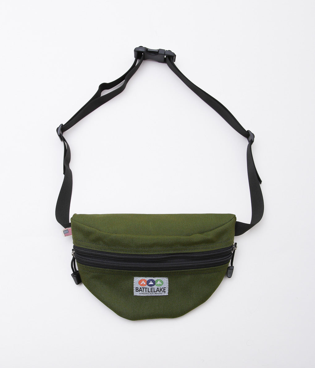 BATTLE LAKE ''WAIST POUCH DOUBLE ZIPPER'' (OLIVE)