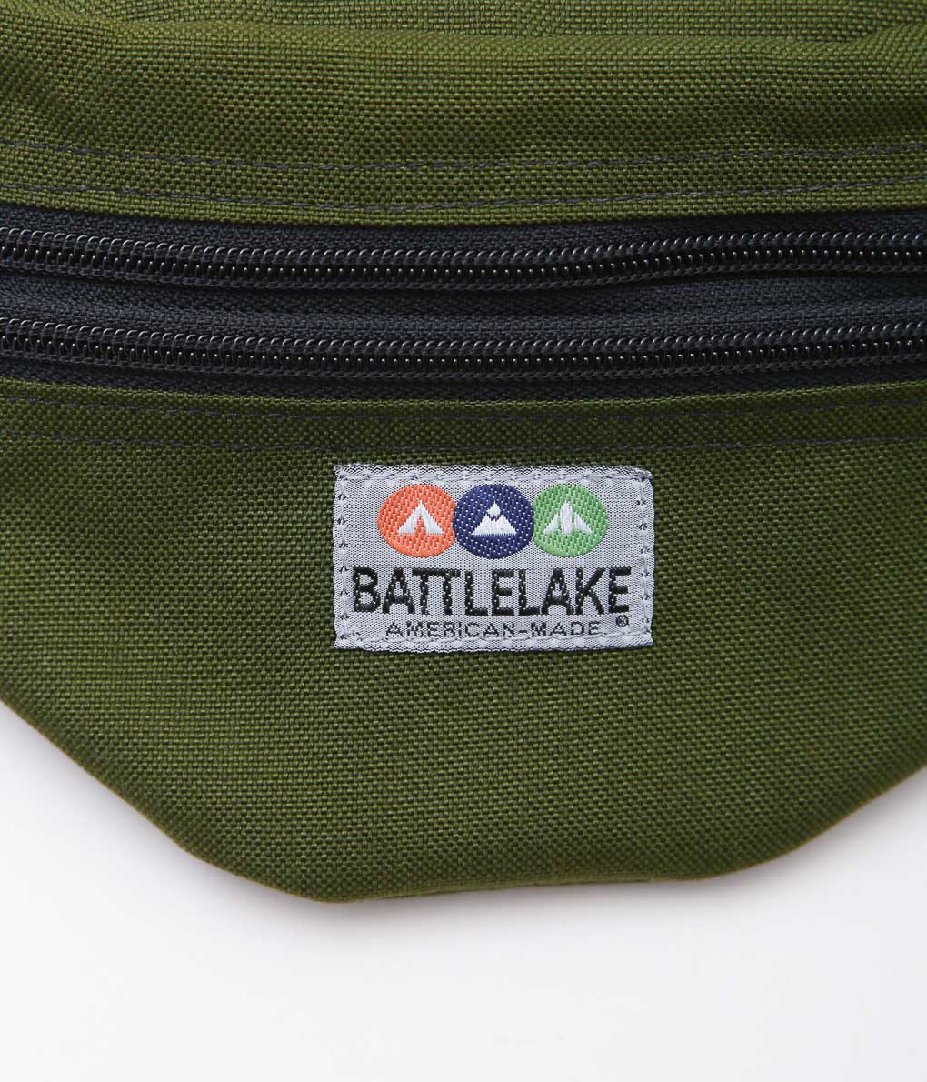 BATTLE LAKE ''WAIST POUCH DOUBLE ZIPPER'' (OLIVE)