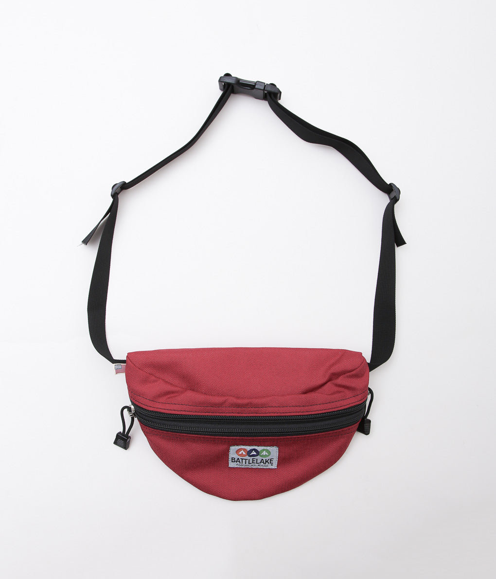 BATTLE LAKE ''WAIST POUCH DOUBLE ZIPPER'' (CRIMSON)