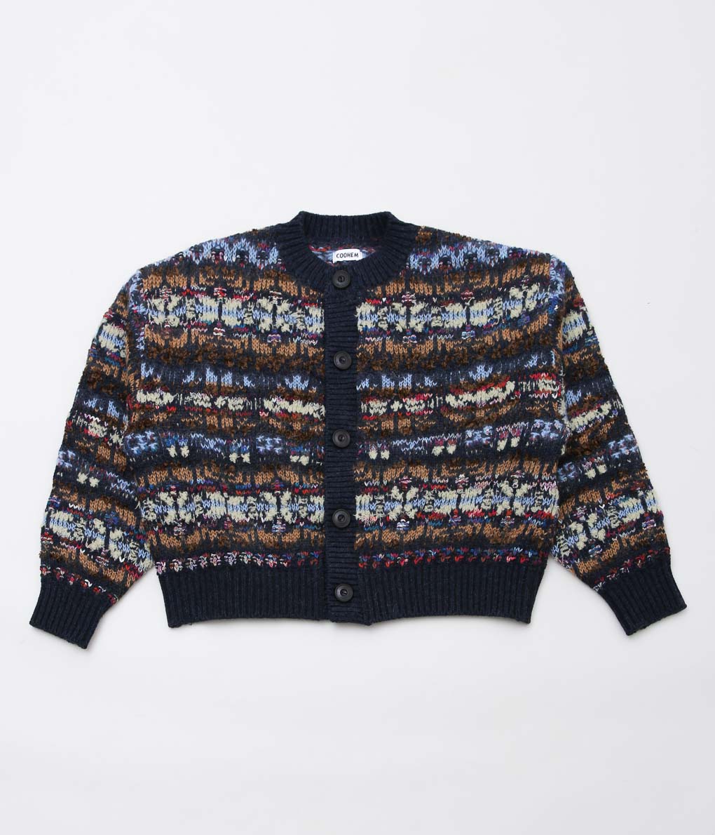 COOHEM ''KOUHEN FAIR ISLE KNIT C/D'' (NAVY)