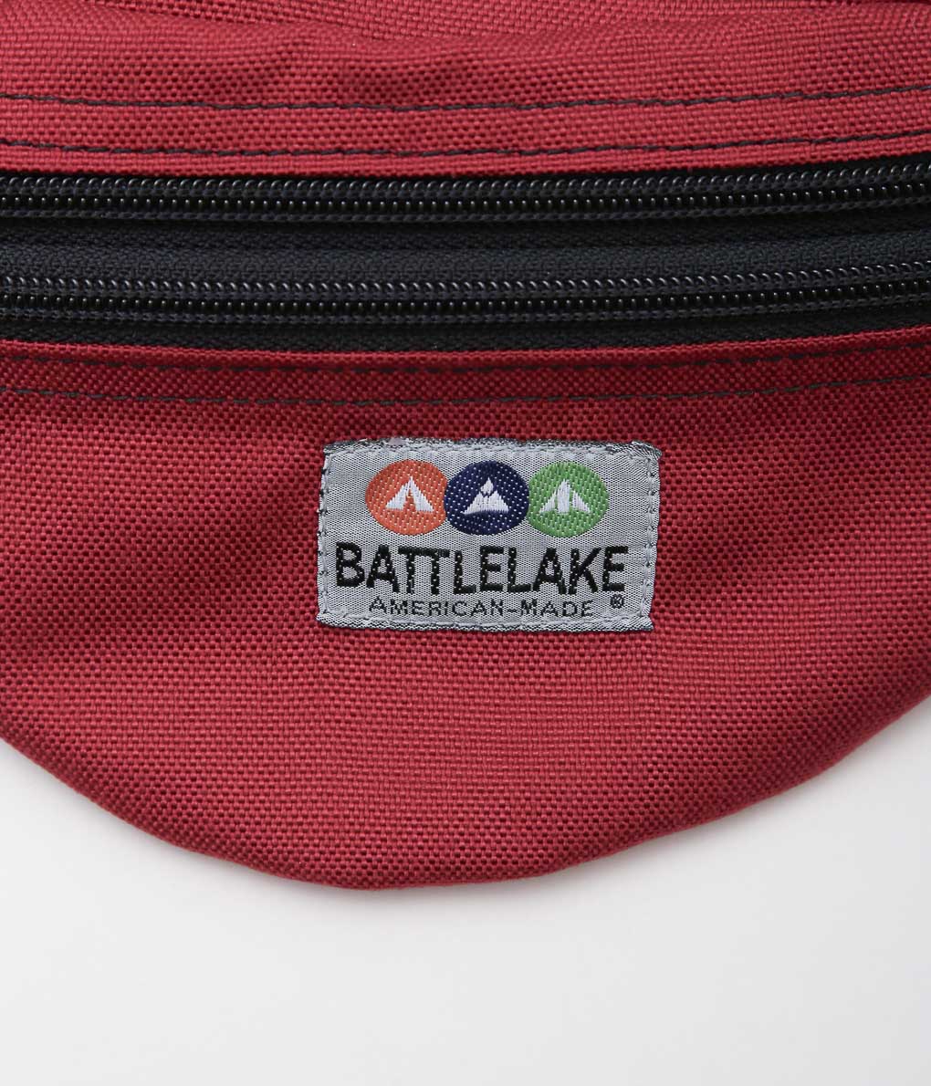 BATTLE LAKE ''WAIST POUCH DOUBLE ZIPPER'' (CRIMSON)