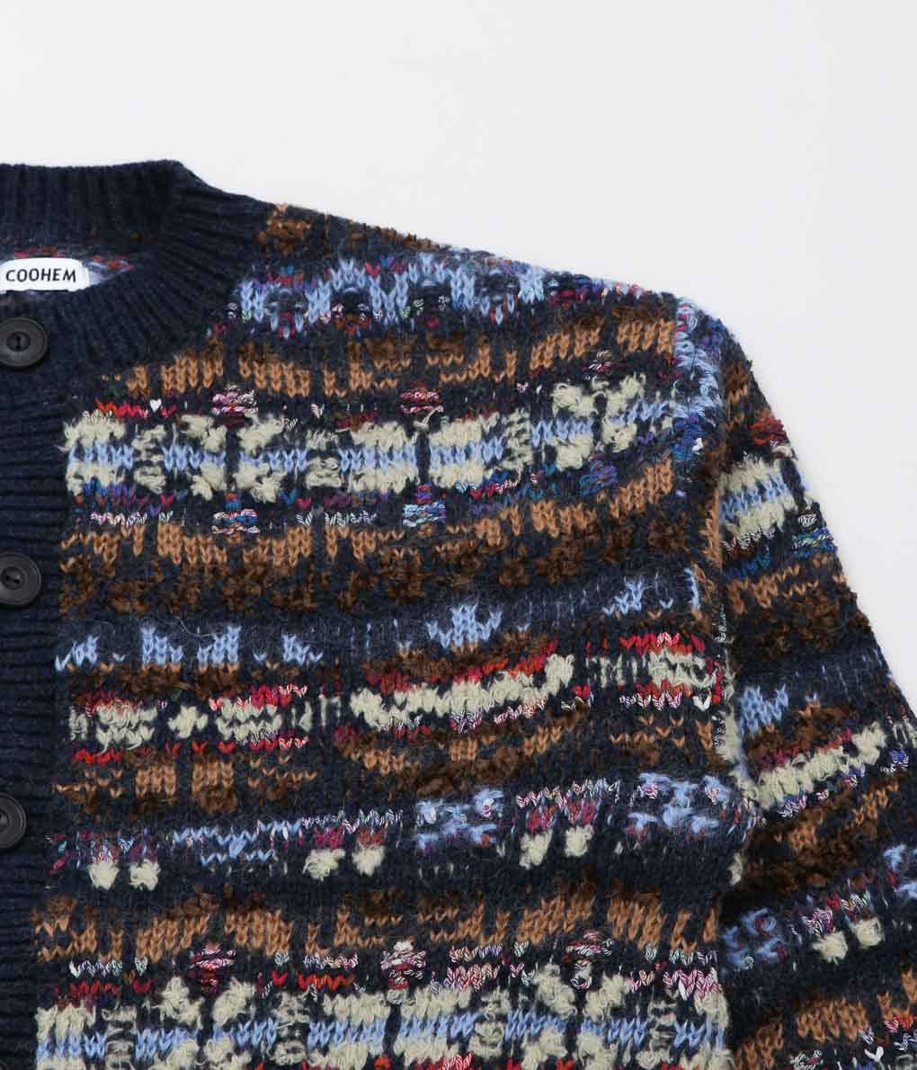 COOHEM ''KOUHEN FAIR ISLE KNIT C/D'' (NAVY)