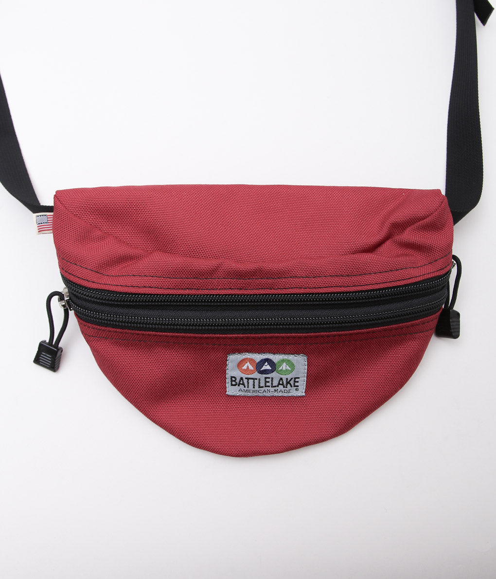 BATTLE LAKE ''WAIST POUCH DOUBLE ZIPPER'' (CRIMSON)