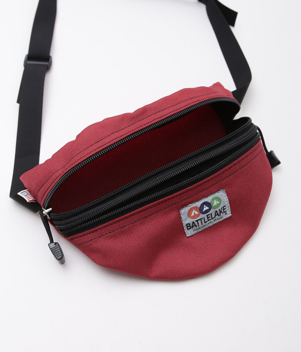 BATTLE LAKE ''WAIST POUCH DOUBLE ZIPPER'' (CRIMSON)