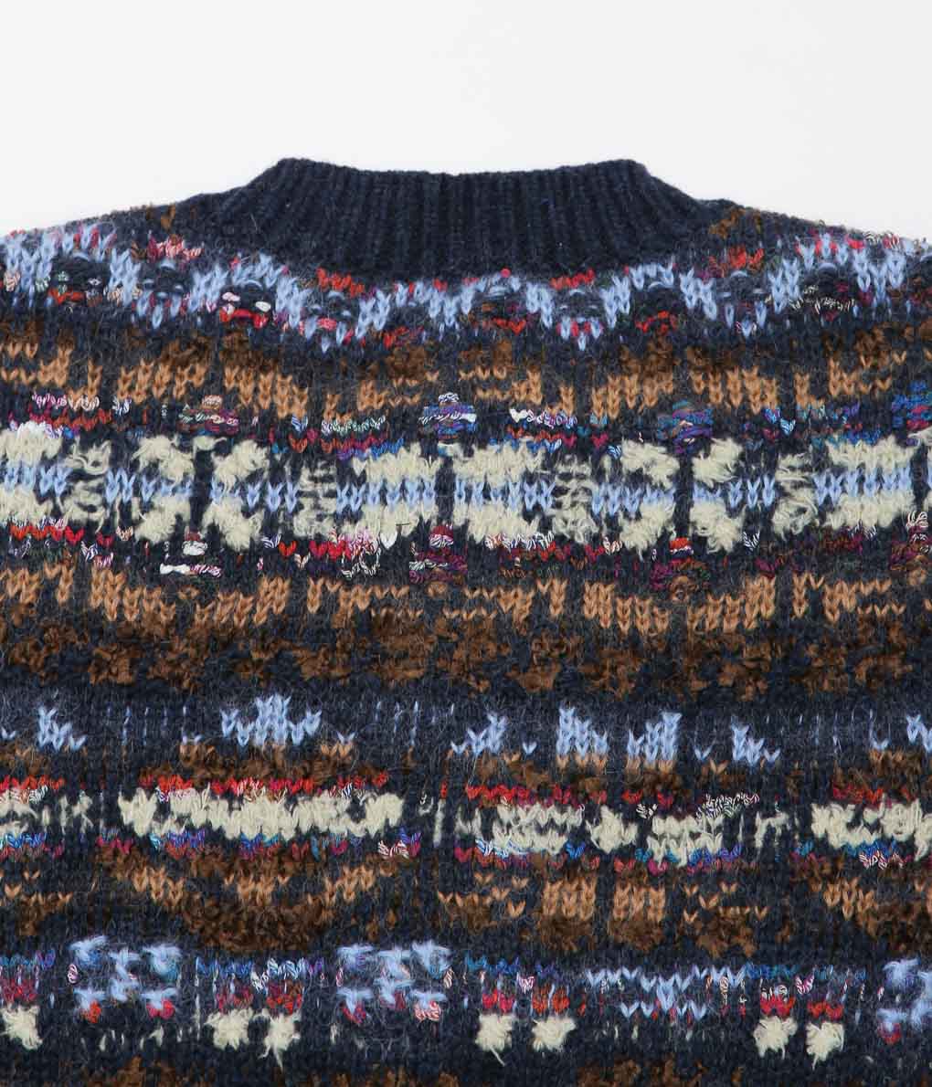 COOHEM ''KOUHEN FAIR ISLE KNIT C/D'' (NAVY)