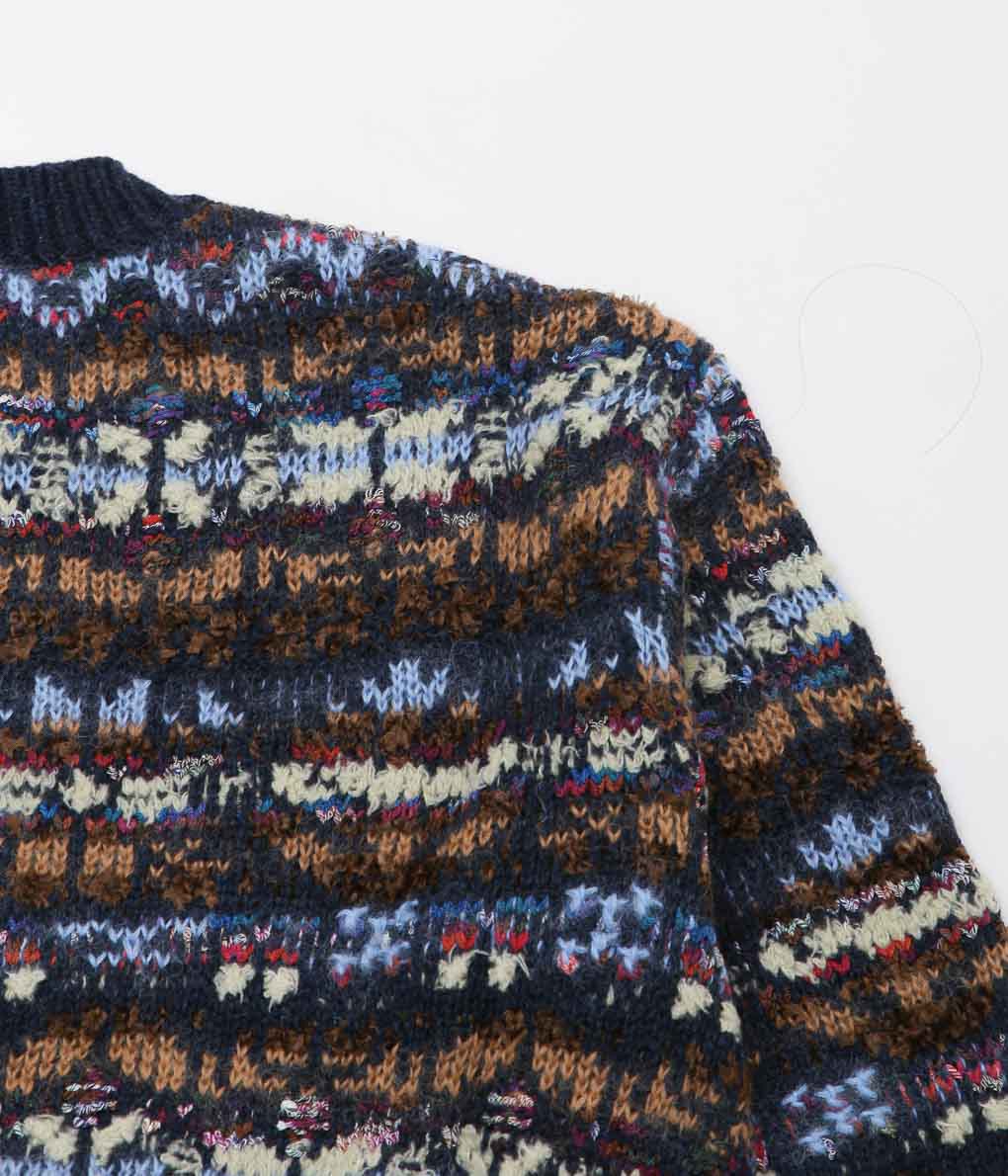 COOHEM ''KOUHEN FAIR ISLE KNIT C/D'' (NAVY)