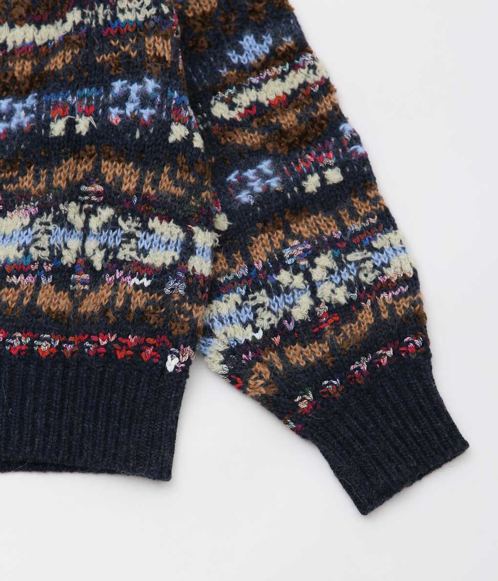 COOHEM ''KOUHEN FAIR ISLE KNIT C/D'' (NAVY)