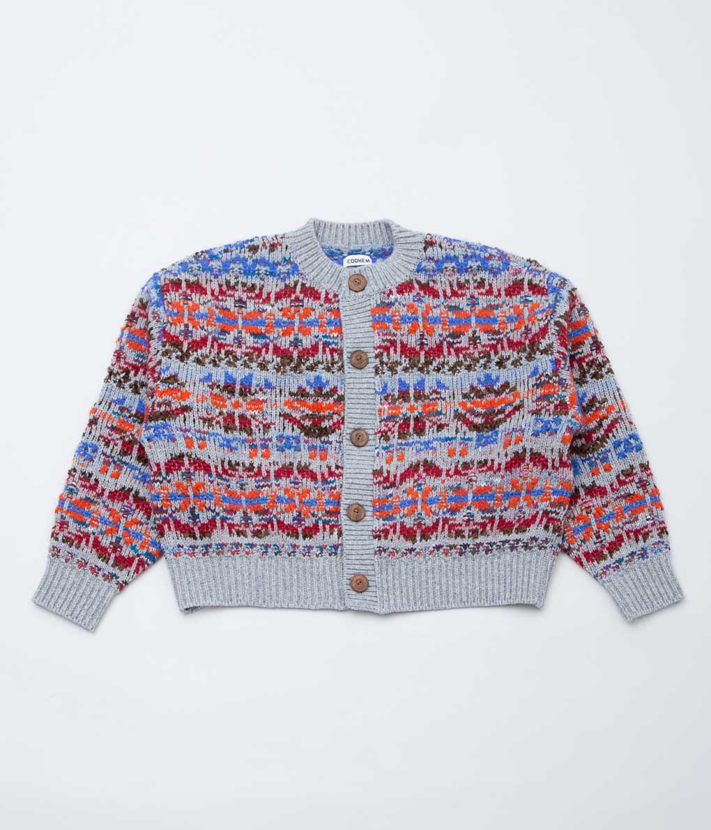 COOHEM ''KOUHEN FAIR ISLE KNIT C/D'' (GREY)