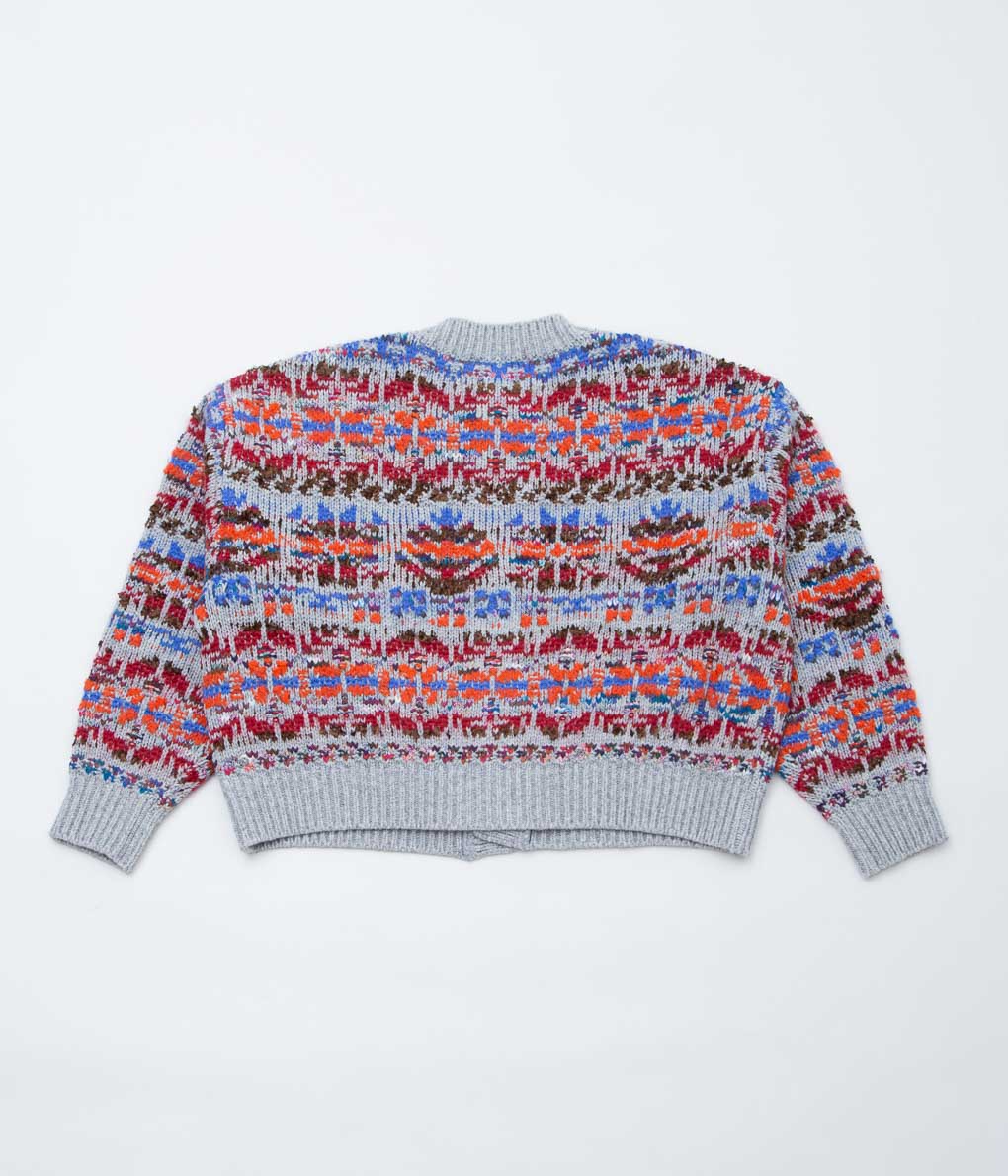 COOHEM ''KOUHEN FAIR ISLE KNIT C/D'' (GREY)