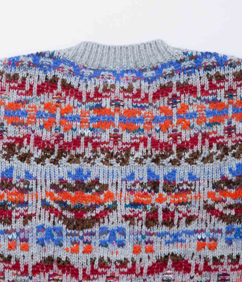 COOHEM ''KOUHEN FAIR ISLE KNIT C/D'' (GREY)