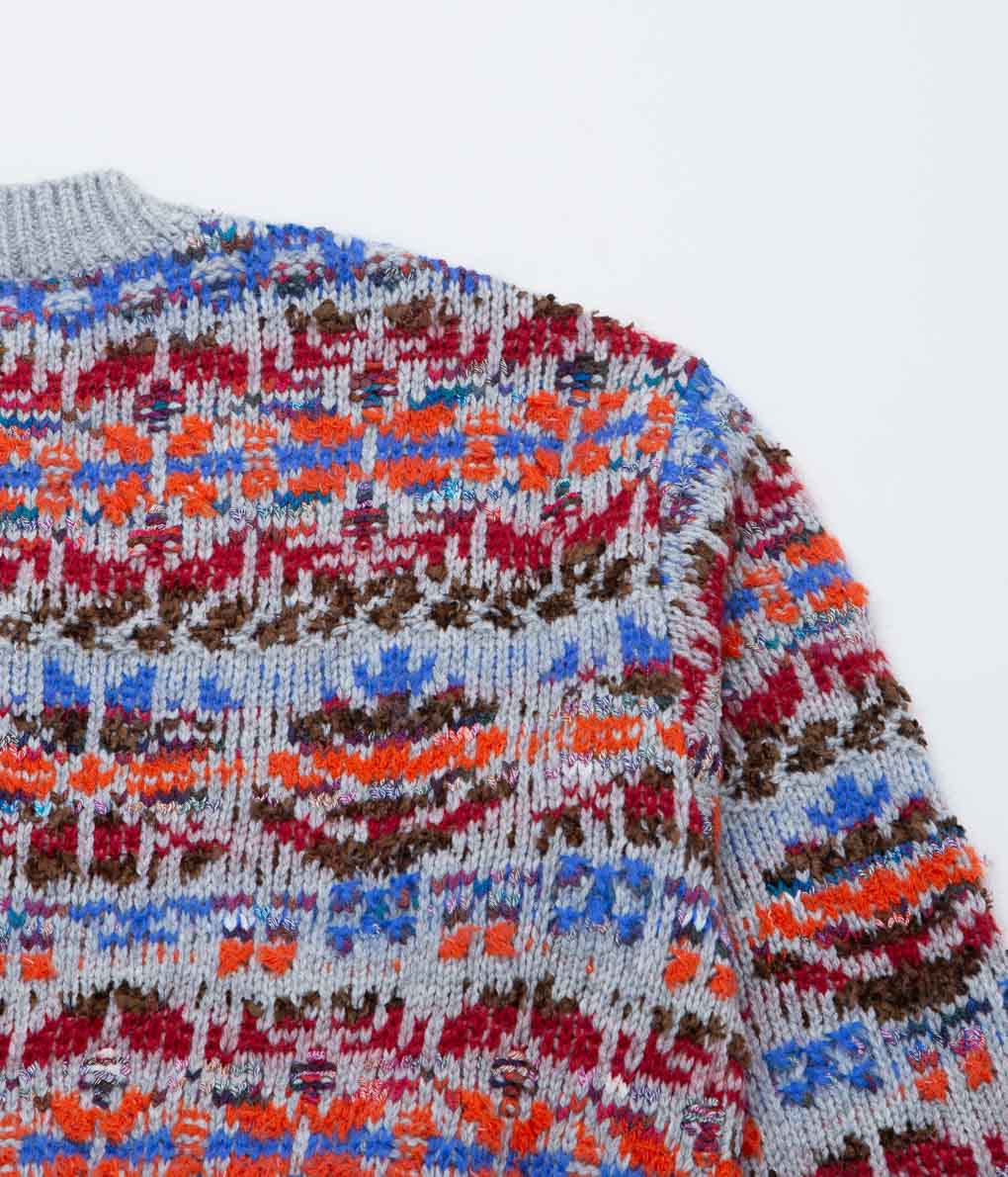 COOHEM ''KOUHEN FAIR ISLE KNIT C/D'' (GREY)