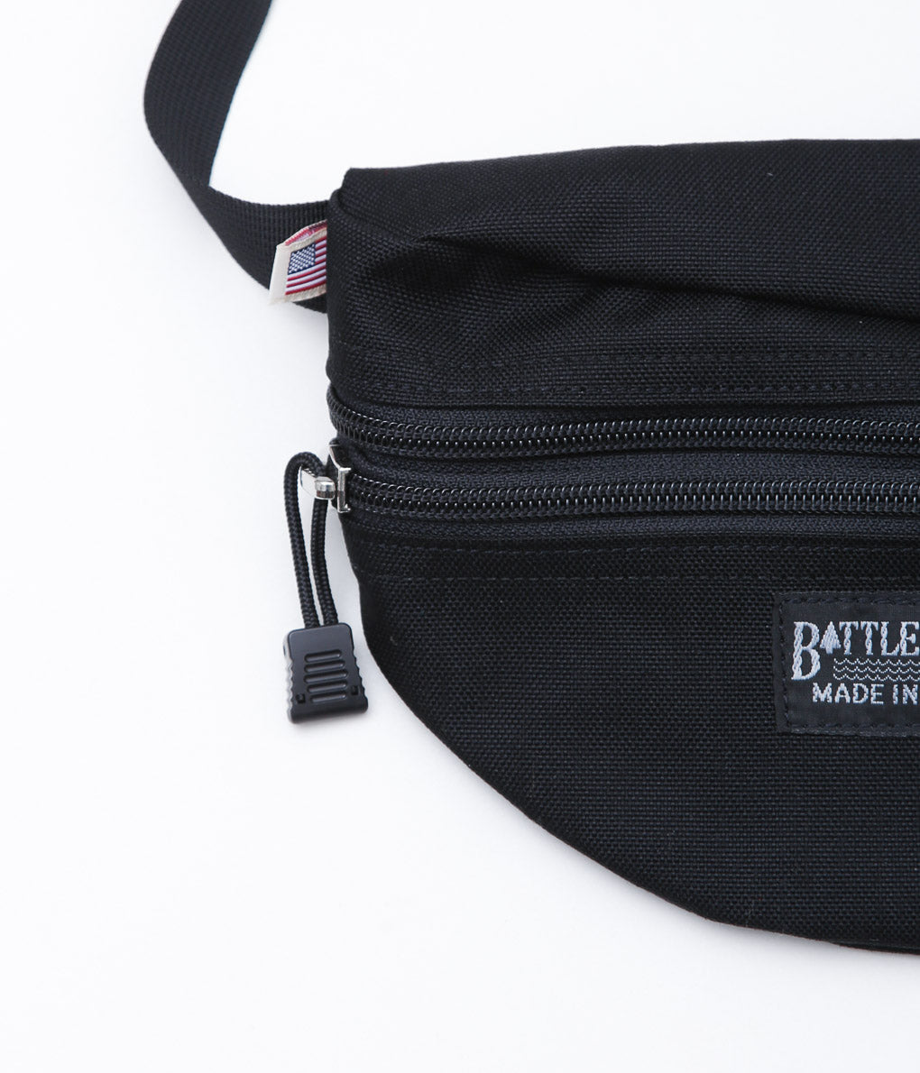 BATTLE LAKE ''WAIST POUCH DOUBLE ZIPPER'' (BLACK)