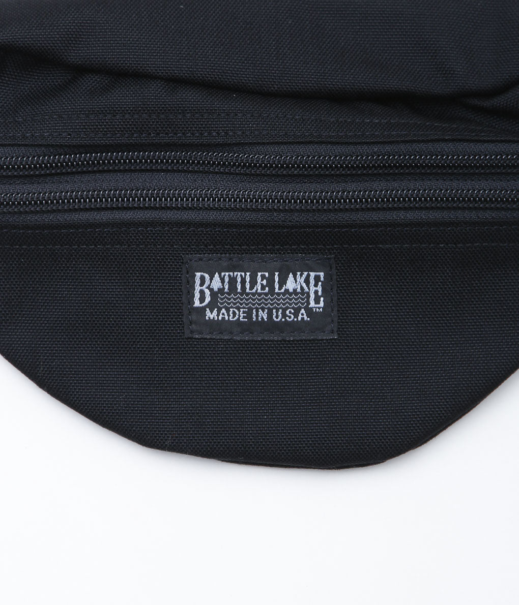 BATTLE LAKE ''WAIST POUCH DOUBLE ZIPPER'' (BLACK)