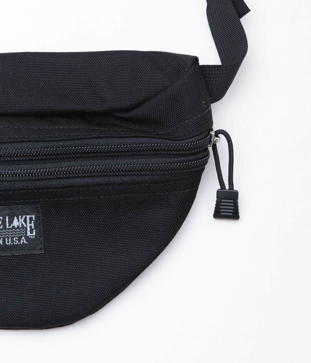 BATTLE LAKE ''WAIST POUCH DOUBLE ZIPPER'' (BLACK)