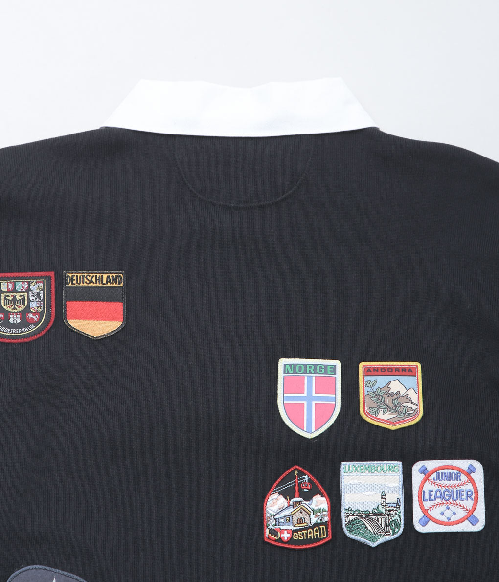 BODE ''MULTI-PATCH RUGBY SHIRT'' (BLACK)