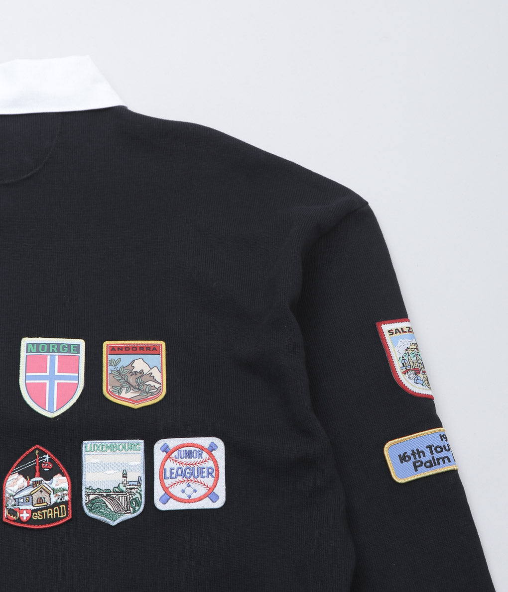 BODE ''MULTI-PATCH RUGBY SHIRT'' (BLACK)