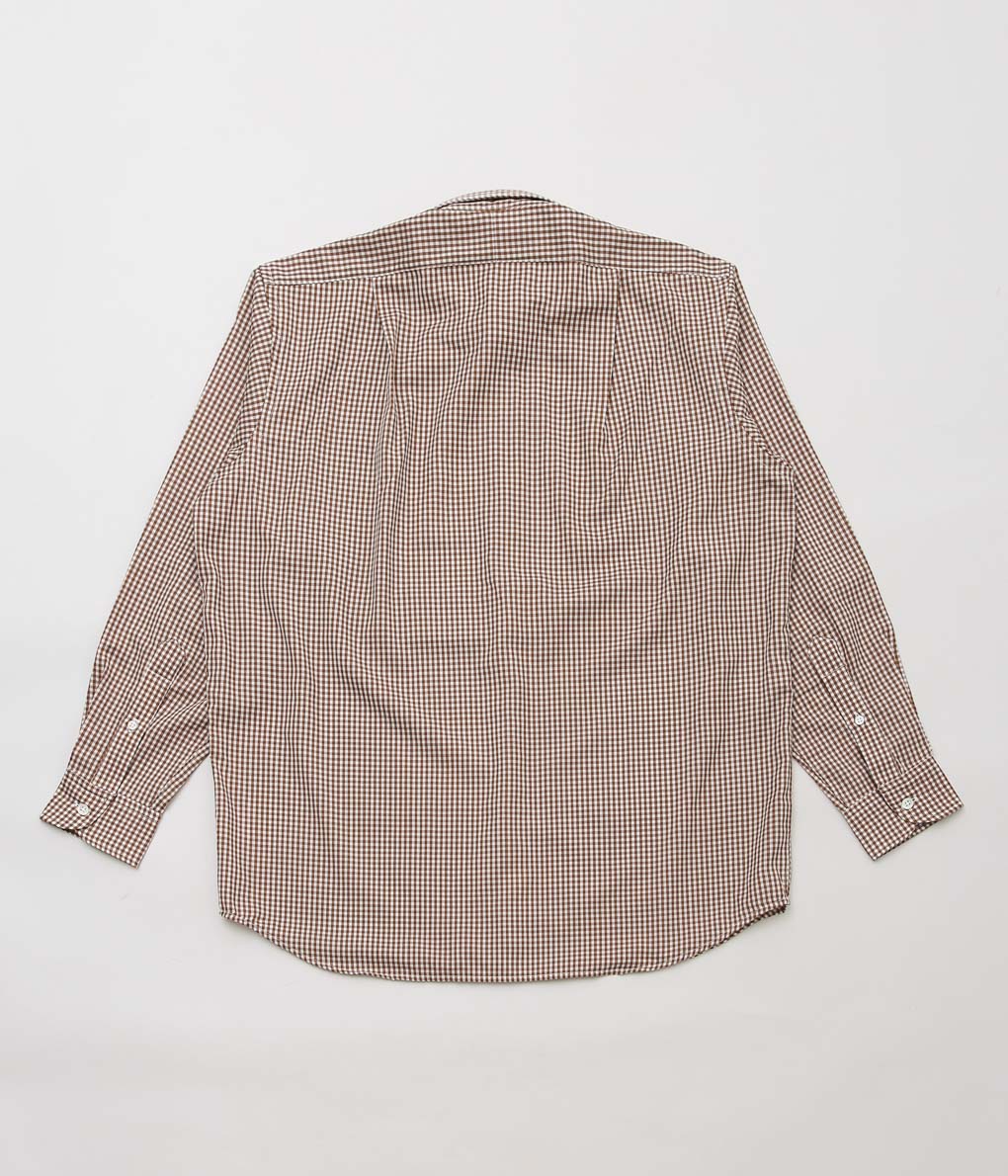 INDIVIDUALIZED SHIRTS×MAIDENS SHOP ''SUPER 130's WOOL REGULAR COLLAR SHIRT'' (BROWN GINGHAM)