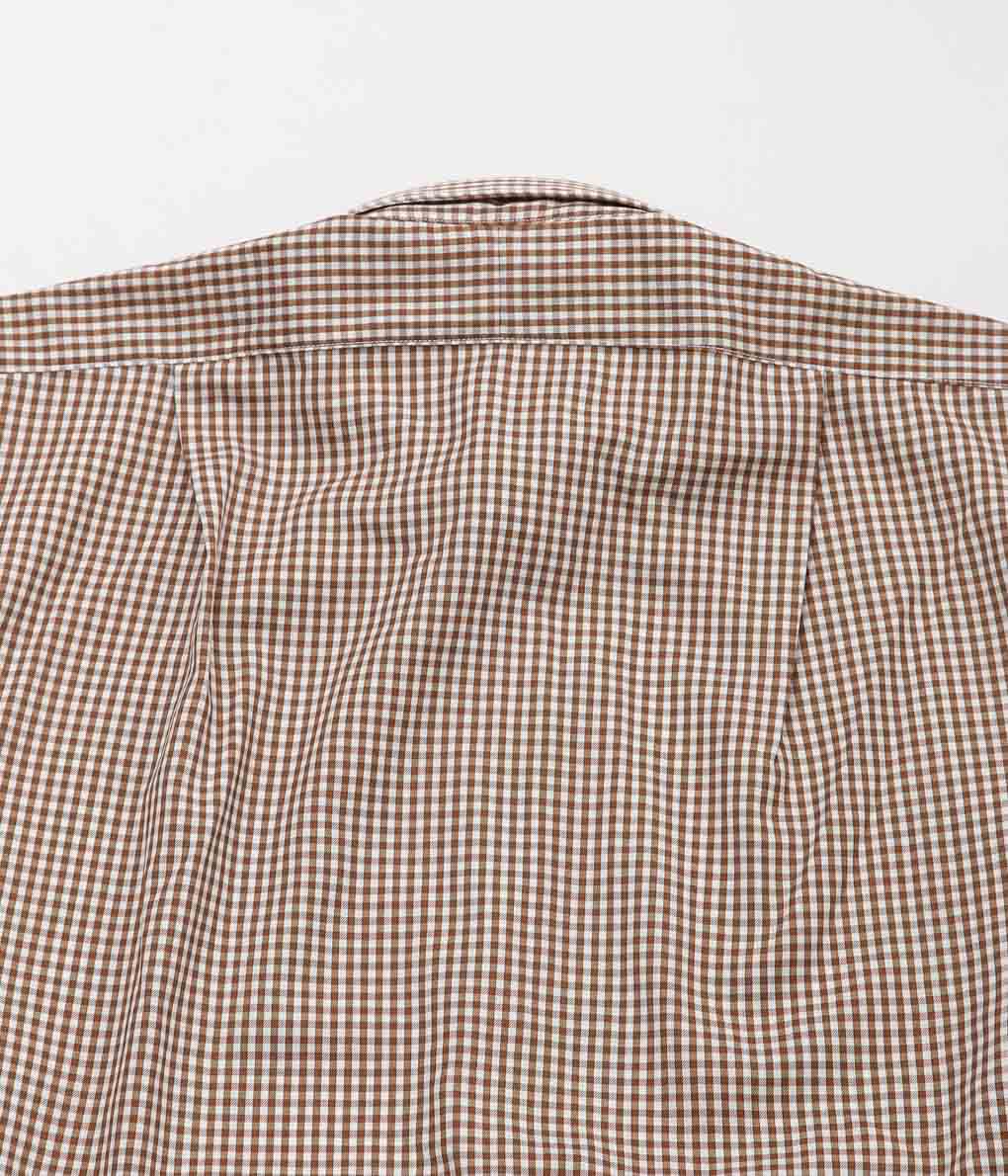 INDIVIDUALIZED SHIRTS×MAIDENS SHOP ''SUPER 130's WOOL REGULAR COLLAR SHIRT'' (BROWN GINGHAM)