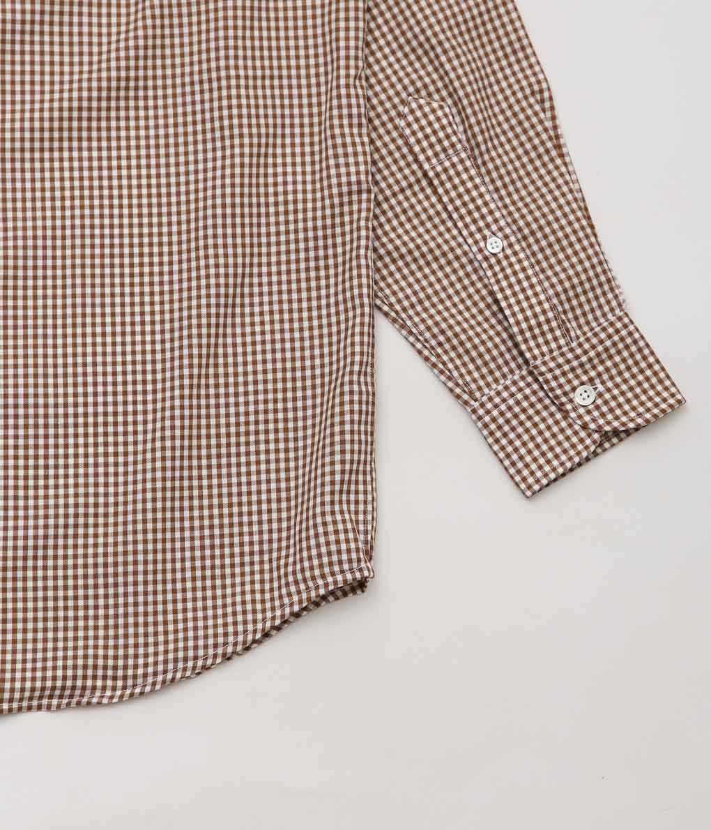 INDIVIDUALIZED SHIRTS×MAIDENS SHOP ''SUPER 130's WOOL REGULAR COLLAR SHIRT'' (BROWN GINGHAM)