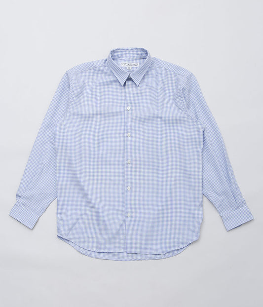 INDIVIDUALIZED SHIRTS×MAIDENS SHOP ''SUPER 130's WOOL REGULAR COLLAR SHIRT'' (BLUE GINGHAM)