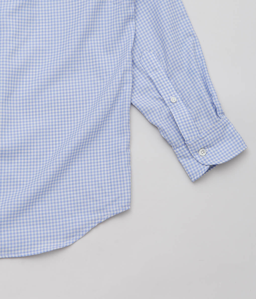 INDIVIDUALIZED SHIRTS×MAIDENS SHOP ''SUPER 130's WOOL REGULAR COLLAR SHIRT'' (BLUE GINGHAM)