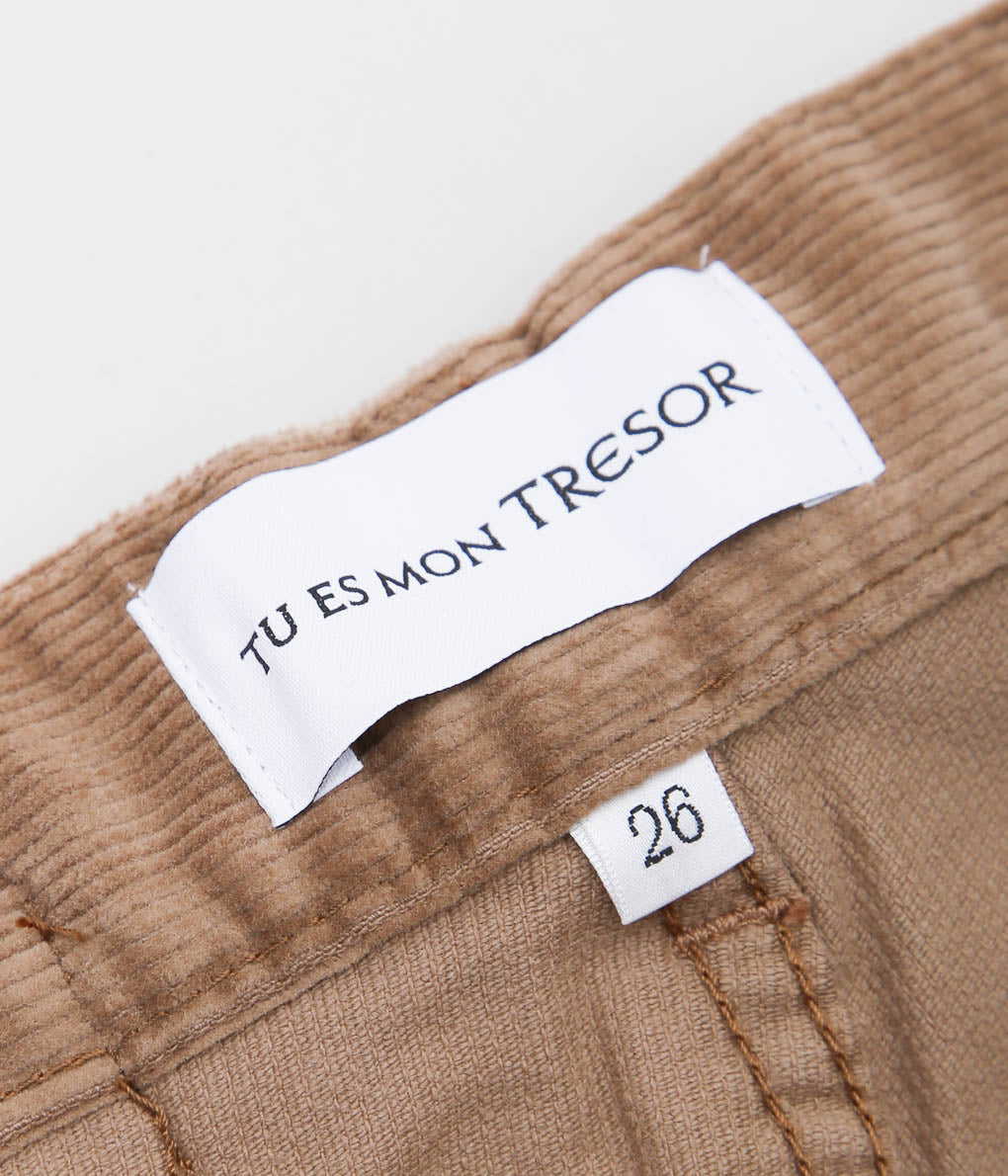 TU ES MON TRESOIR ''THE EMERALD JEAN CORDUROY STRETCH'' (BROWN)