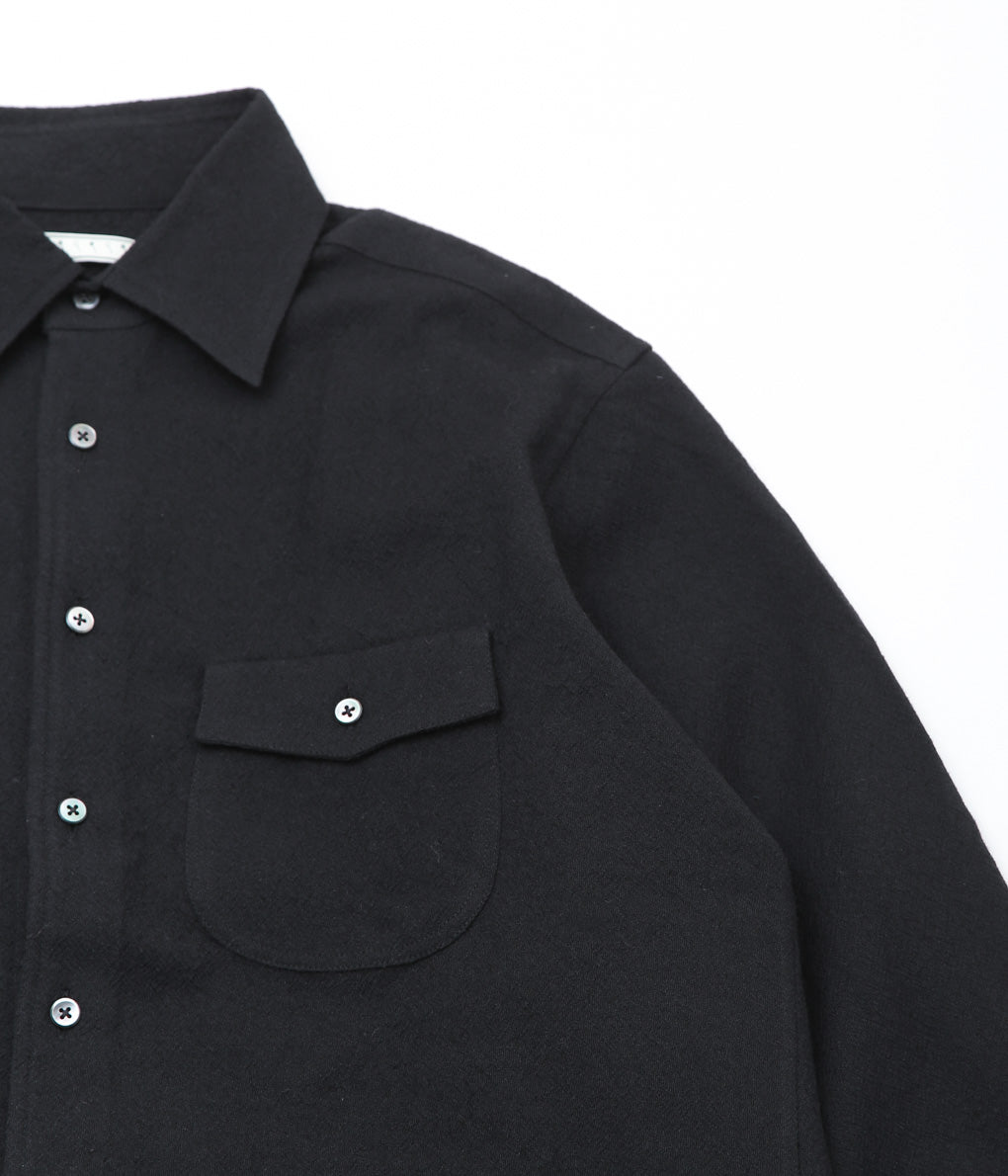 GORSCH ''BUMPY WOOL BAUER SHIRT'' (BLACK)