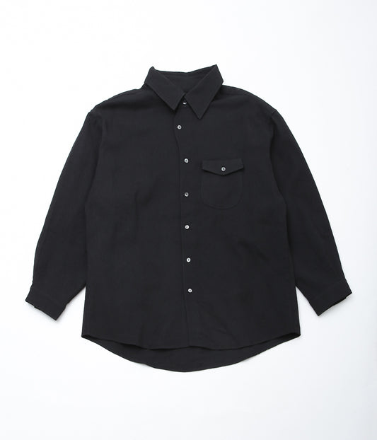 GORSCH ''SLIP ON BUMPY WOOL SHIRT'' (BLACK)