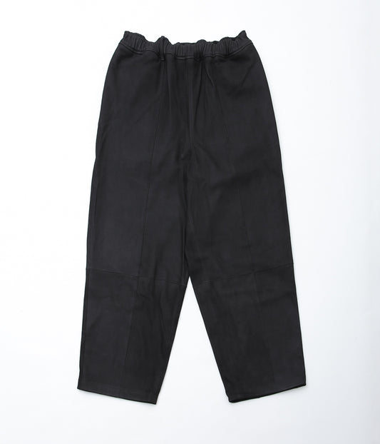 GORSCH ''LAMB LEATHER EASY TROUSERS'' (BLACK)