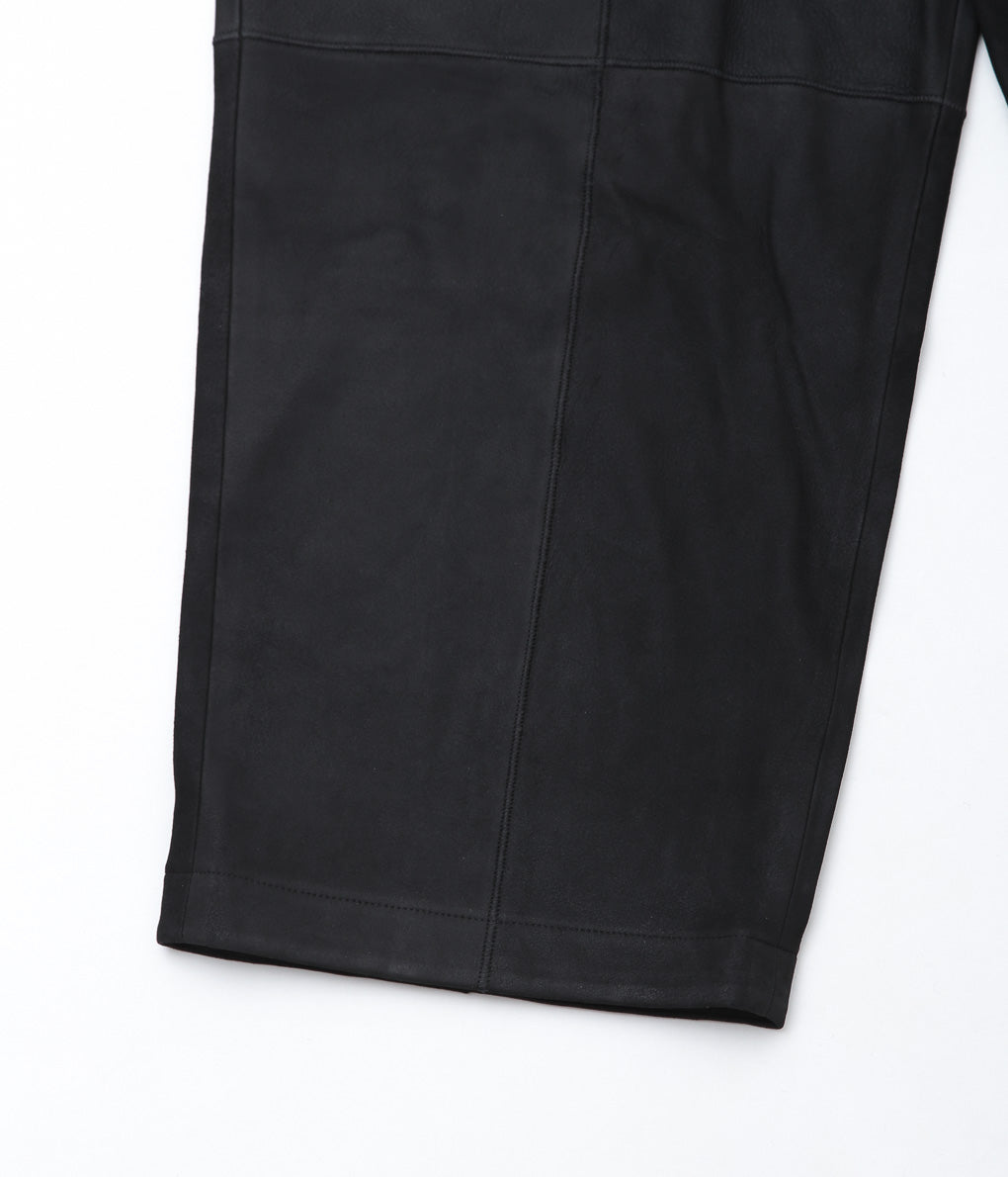 GORSCH ''LAMB LEATHER EASY TROUSERS'' (BLACK)