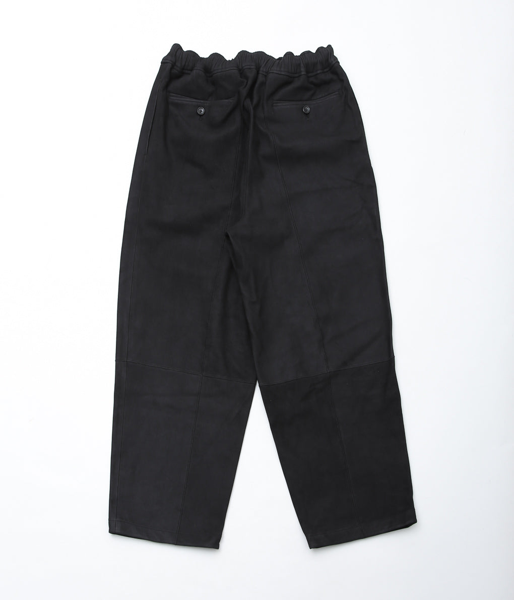 GORSCH ''LAMB LEATHER EASY TROUSERS'' (BLACK)