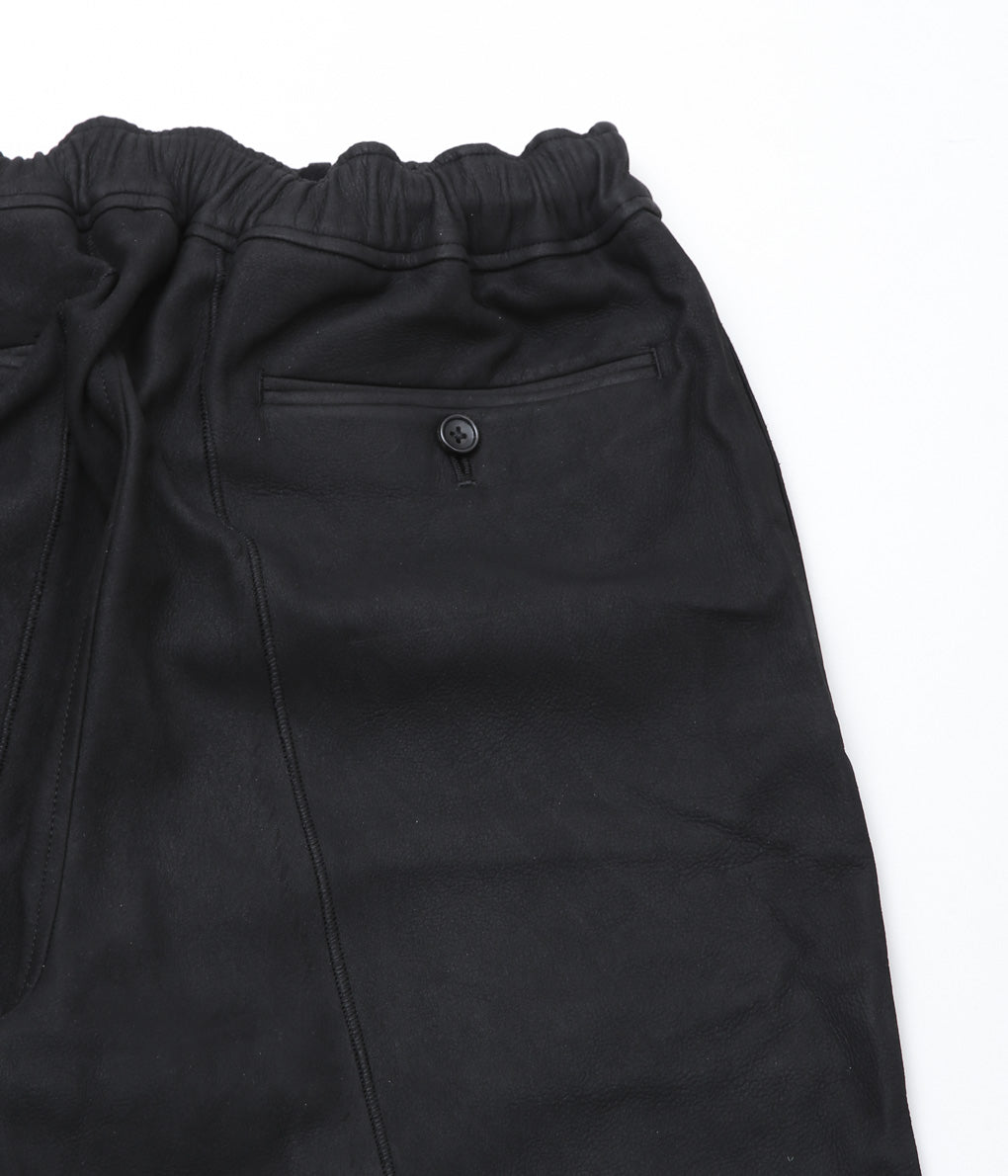 GORSCH ''LAMB LEATHER EASY TROUSERS'' (BLACK)