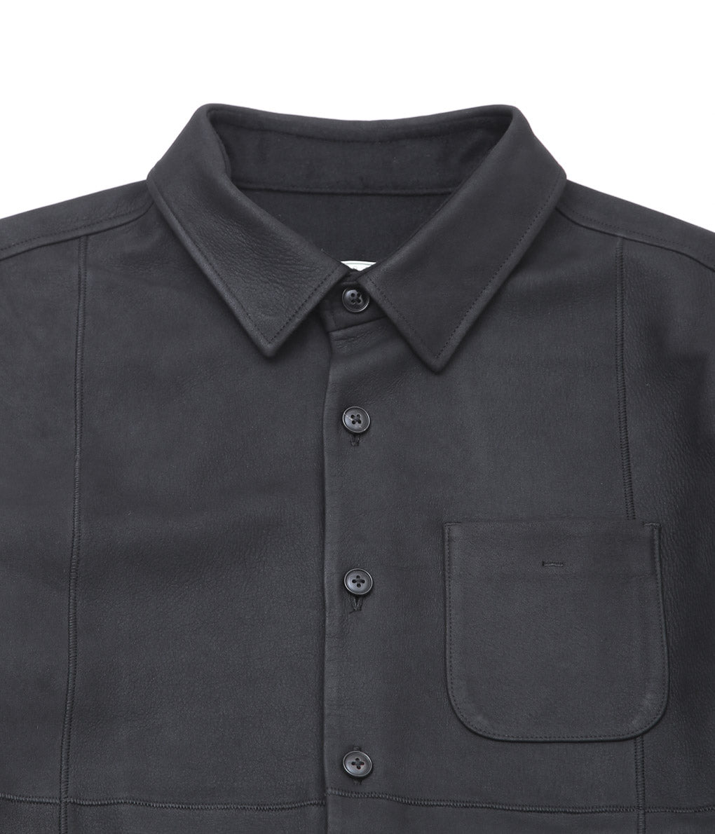 GORSCH ''LAMB LEATHER SHIRT JACKET'' (BLACK)