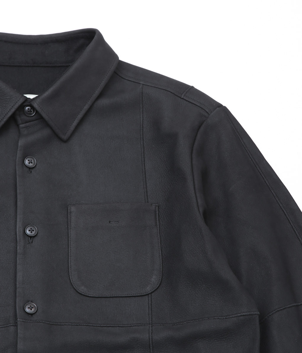 GORSCH ''LAMB LEATHER SHIRT JACKET'' (BLACK)