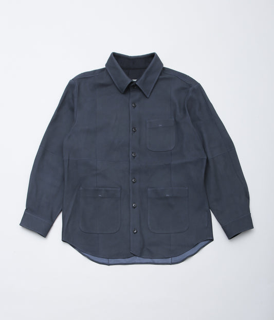 GORSCH ''LAMB LEATHER SHIRT JACKET'' (NAVY)