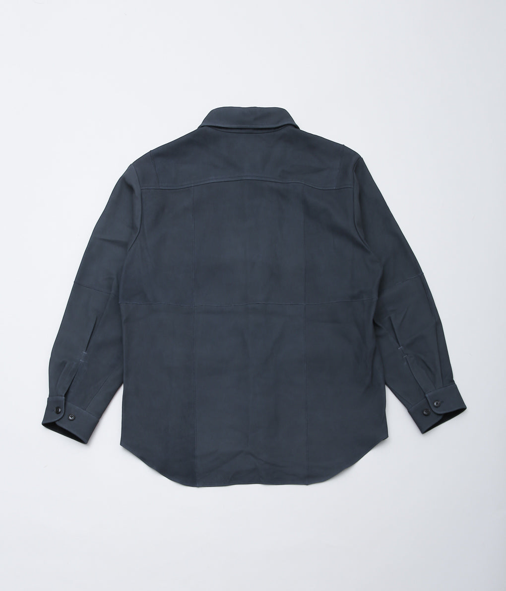 GORSCH ''LAMB LEATHER SHIRT JACKET'' (NAVY)