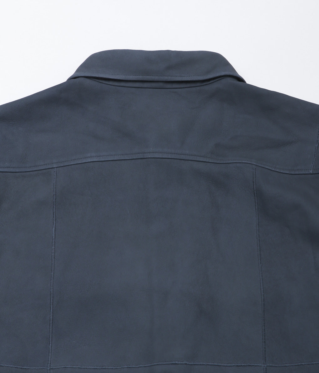 GORSCH ''LAMB LEATHER SHIRT JACKET'' (NAVY)