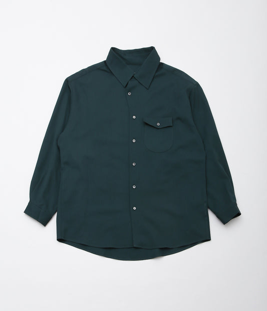 GORSCH ''SLIP ON MELTY WOOL SHIRT ''(DEEP GREEN)