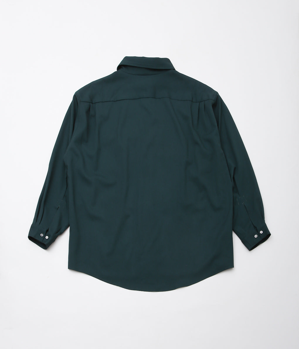 GORSCH ''SLIP ON MELTY WOOL SHIRT'' (DEEP GREEN)