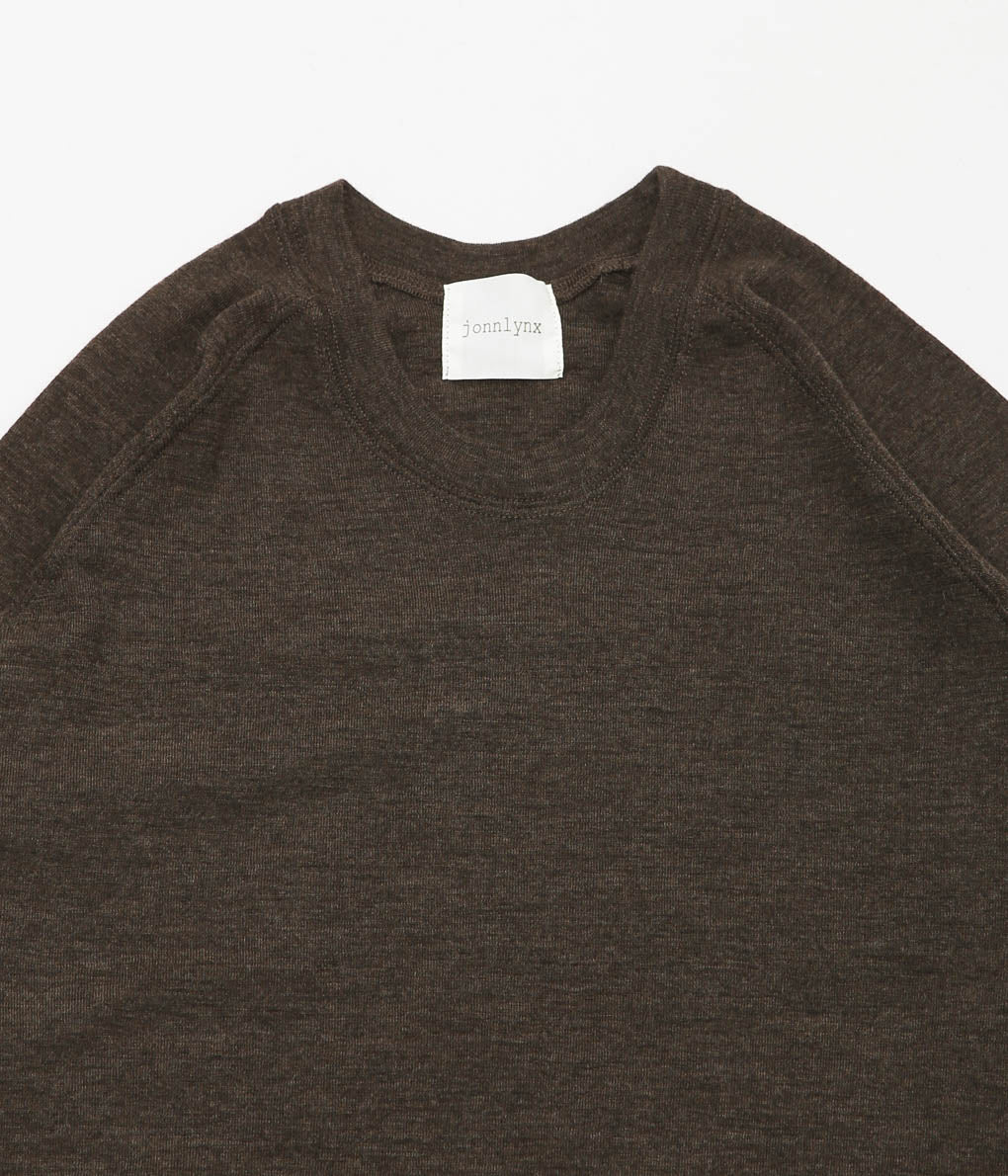 JONNLYNX ''WOOL RIB TEE'' (BROWN)