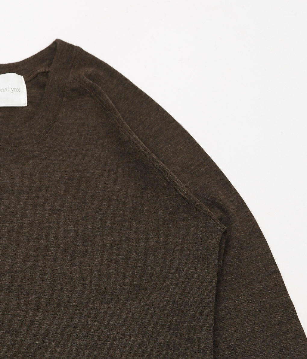 JONNLYNX ''WOOL RIB TEE'' (BROWN)