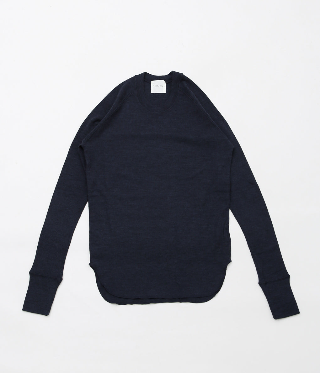 JONNLYNX ''WOOL RIB TEE'' (NAVY)