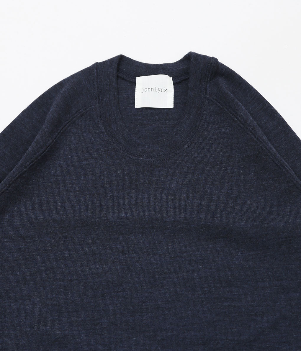 JONNLYNX ''WOOL RIB TEE'' (NAVY)