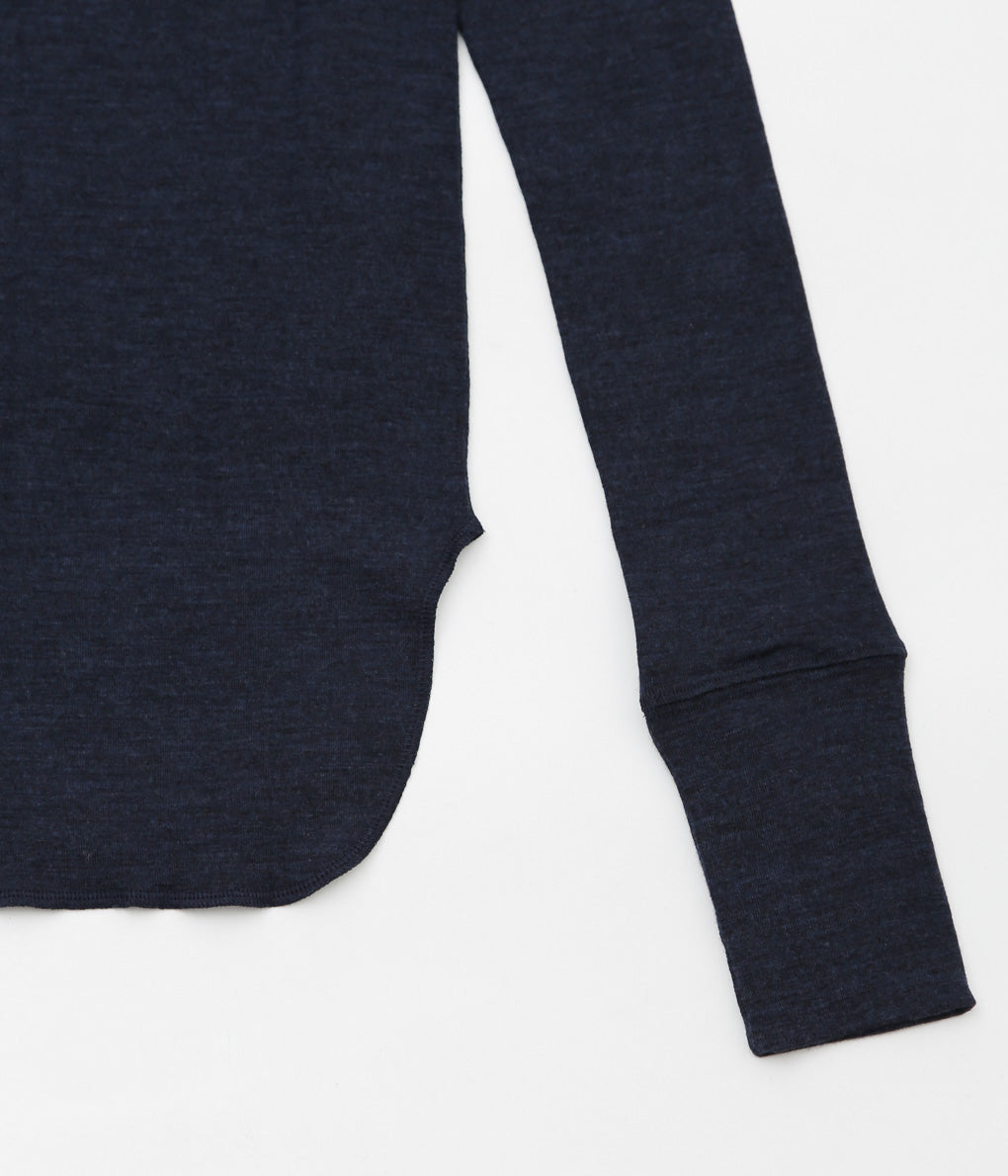 JONNLYNX ''WOOL RIB TEE'' (NAVY)